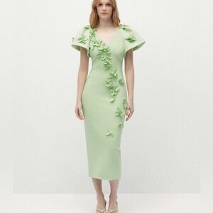 SHEIKE MICHELLE MIDI DRESS elegant Green Floral Dress 8